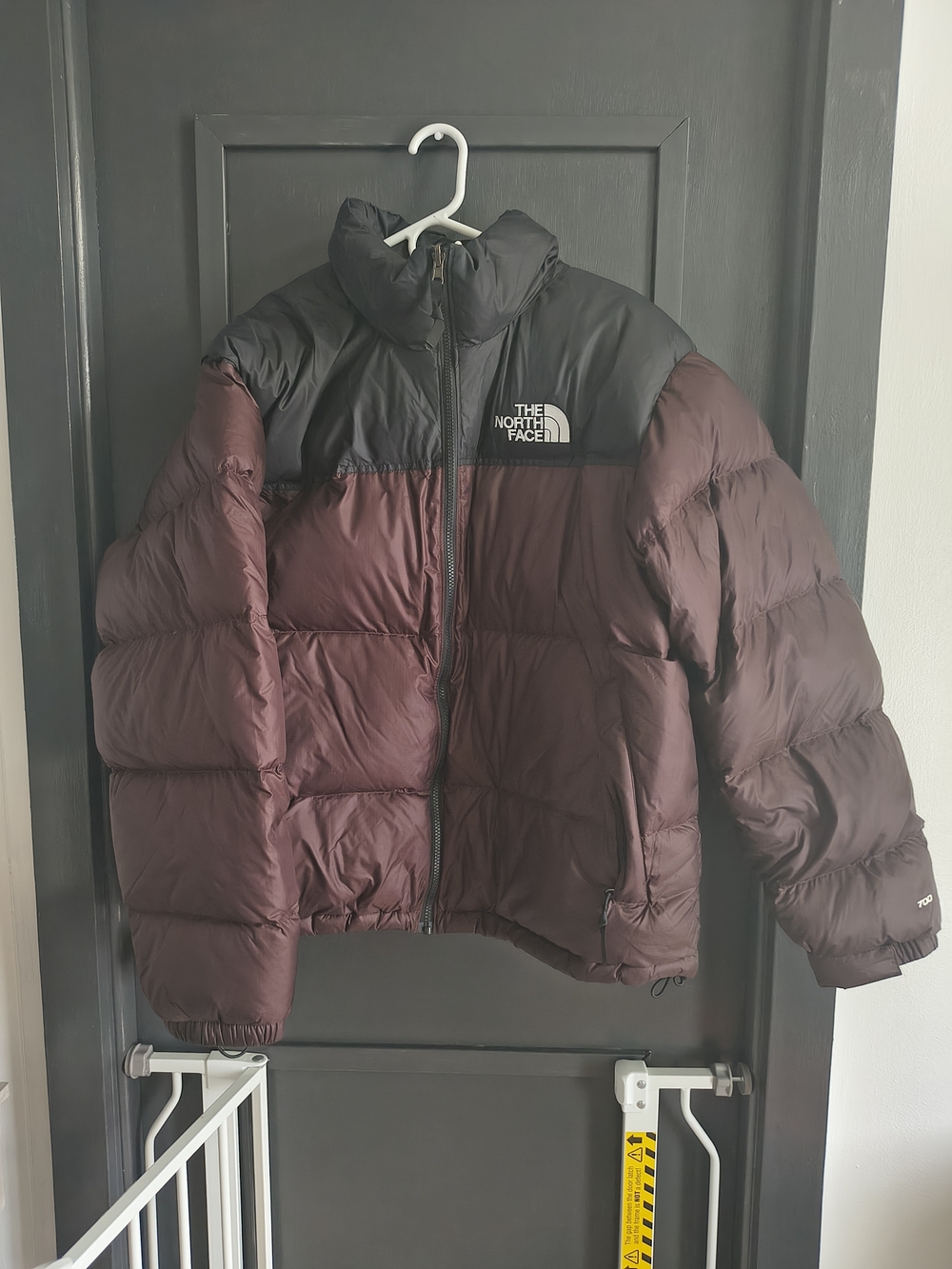 The North Face Burgundy and Black Insulated Puffer Jacket